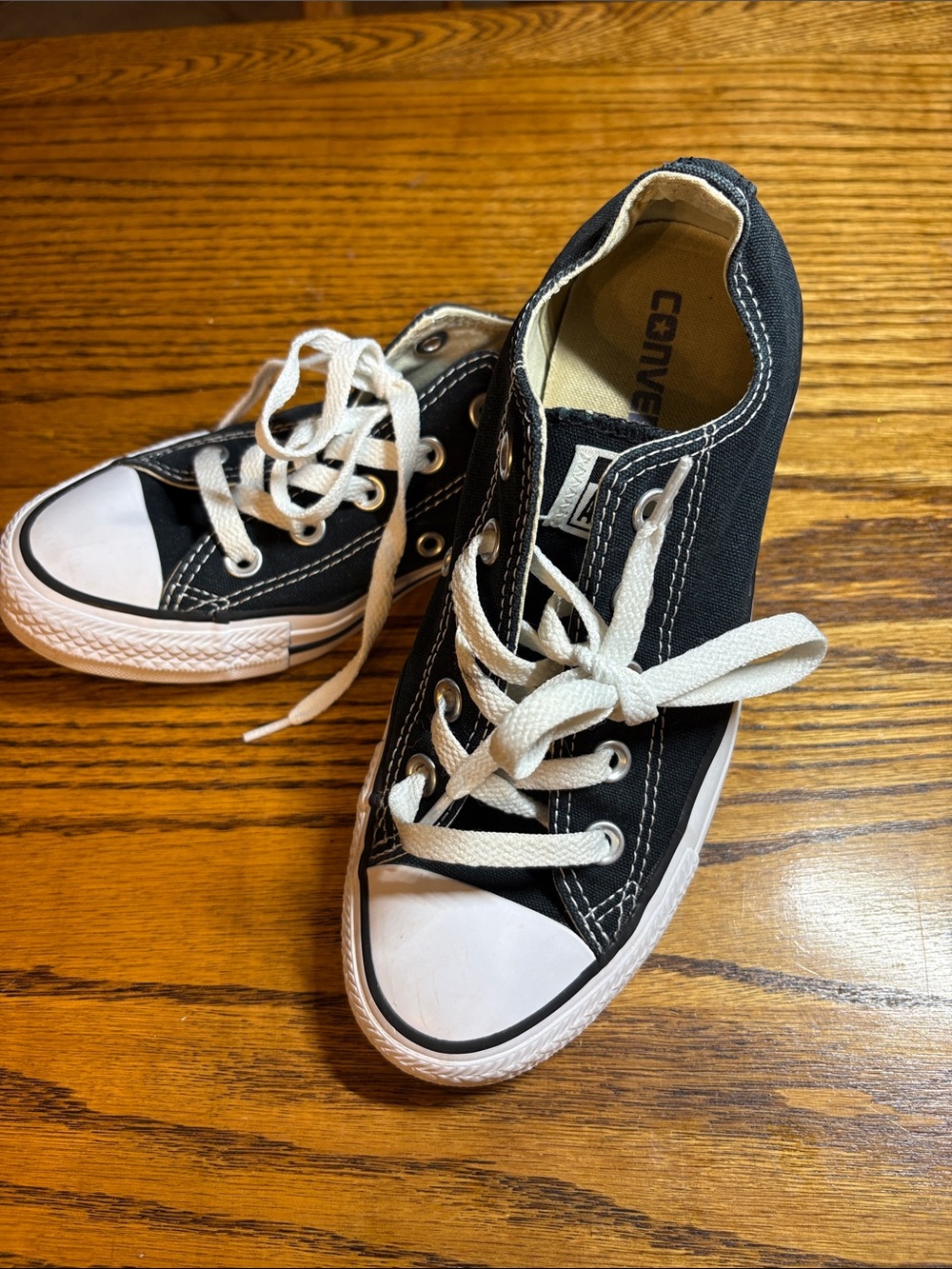 Converse Kids Black and White Low-Top Sneakers